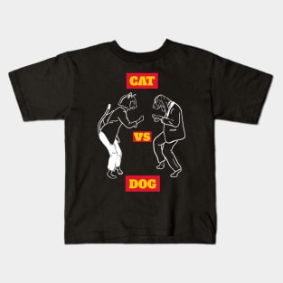 CAT VS DOG Kids T-Shirt